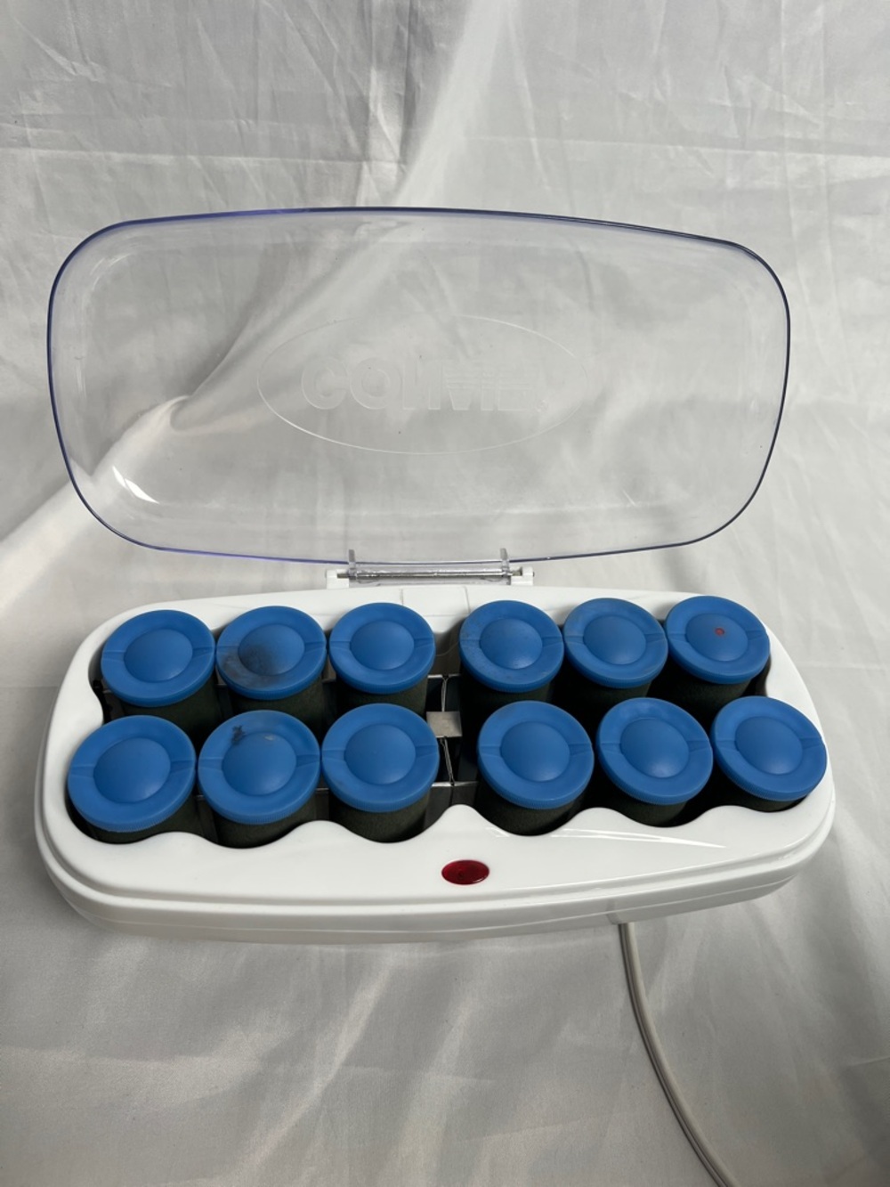 Electric Hair Roller Set with Blue Foam Tops